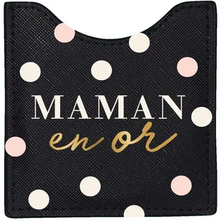 Draeger – Spiegel Mama in Gold – Runder Taschenspiegel zum Mitnehmen Geburtstag, für alle Anlässe – Größe 8,5 cm x 8 cm