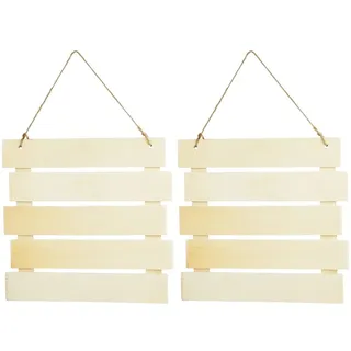 Rayher Holzschild aus Latten, zum Hängen, Blanko Holzbild zum Bemalen und Gestalten, 30,5x31,6x1,5cm, natur, FSC Mix Credit, 62865505 (Packung mit 2)