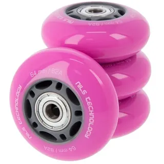 PU-Räder mit Lagern NILS EXTREME 64x24mm ABEC 7 rosa - Rosa