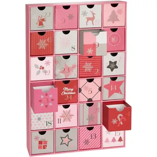 Brubaker Adventskalender zum Befüllen Weihnachtszauber Rosa Pink 2025