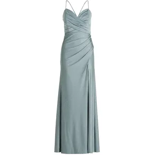 Abendkleid VERA MONT "Abendkleid im Glitzer-Look", Damen, Gr. 38, EURO, blau (blau, silber), 81% Polyamid PA. 19% Elasthan EL., Kleider Abendkleid