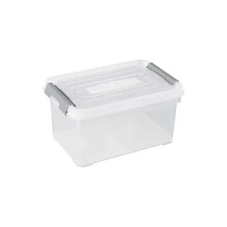 Curver 243803 Aufbewahrungsbox HANDY stapelbar (L x B x H) 294 x 194 x 150 mm Transparent, Silber 1