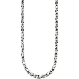Bruno Banani Edelstahlkette BRUNO BANANI "Schmuck Geschenk Halskette Königskette 4-Kant-Optik Silber" Gr. 55, silber (edelstahlfarben), Halsketten, Herren, 55, Edelstahl, L: 55, Edelstahlkette