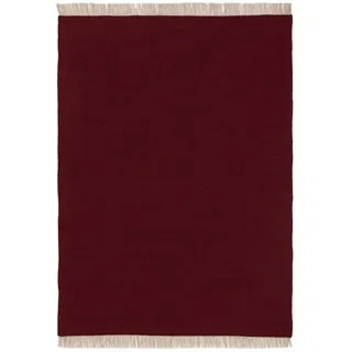 benuta Wollteppich Liv, rechteckig, Höhe: 5 mm, Kunstfaser, Berber, Ethno-Style, Wohnzimmer rot 60 cm x 100 cm x 5 mm