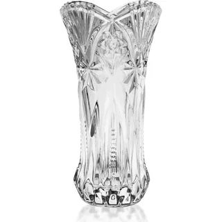 Kurtzy Kristall Blumenvase Große Vase 29 cm - Moderne Melodia Zylinder Kristall Vasen Set - Vase Transparent, Deko Vase Groß für Hochzeit, Deko Vase Tulpen für Wohnzimmer Vasen Deko, Hohe Glasvase