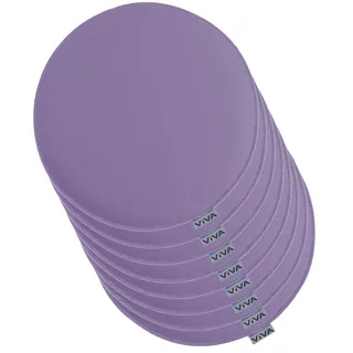 Brandsseller Sitzkissen Filz Rund 8er Set – Ø 35 cm in Lila – Stuhlkissen aus Filz für Innen & Außen – robuste Sitzauflagen für Stühle, Esszimmer, Garten & Balkon
