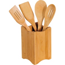 Bild Küchenhelfer 5er Set, Bambus, Braun, 30 x 6X 0,7 cm / 11 x 11 x 18 cm