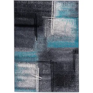 Pergamon Brilliant Verlauf Kurzflorteppich 160 x 230 cm Blau/Schwarz