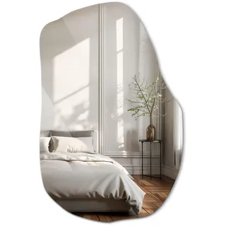 Tulup Spiegel 100 x 65 cm Asymmetrischer , Glas , 100x65x0.4 cm , Spiegel, Wandspiegel
