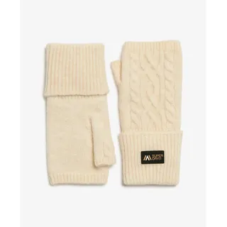Superdry Cable Luxe Handwarmers Handschuhe - Oatmeal White - One Size