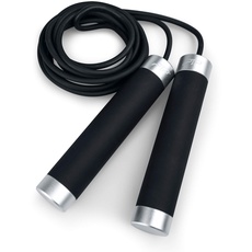 PTP Unisex – Erwachsene Skipping Rope Springseil, schwarz, One Size