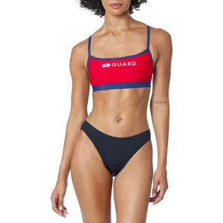 Speedo Damen Guard Badeanzug Sport BH Top Endurance Dünner Träger, Damen, Badeanzug, Guard Thin Strap Top Endurance Lite, US Red, Large