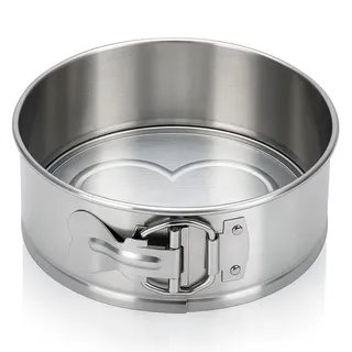 immer Backform Edelstahl Kuchenform Springform Mini, unbeschichtet PFAS-frei aus 18/8-Edelstahl Spülmaschinenfest (18 cm)