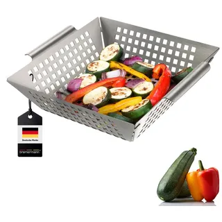 bremermann Grillkorb 25 x 6,5 x 21 cm Edelstahl silber
