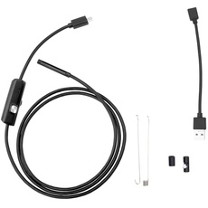 USB Endoskop Inspektion Kamera Borescope Wasserdicht mit 6 LED Leuchten kompatibel mit Android Win XP/7/8/9/10 1M