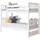 Etagenbett Sammy 90 x 200 cm Kiefer massiv weiß