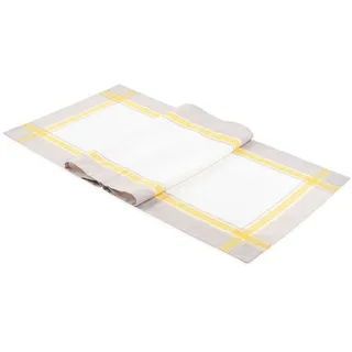 Deco Mex HZ7854201150RUN Läufer Halley 45x150cm weiß, gelb, grau