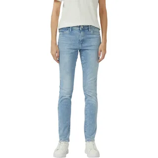 Slim-fit-Jeans S.OLIVER "Betsy", Damen, Gr. 38, Länge 30, blau used, Denim/Jeans, Obermaterial: 85% Baumwolle, 13% Polyester, 2% Elasthan, slim fit, Jeans Slim-fit-Jeans, mit Stretch