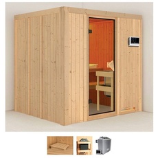 Bild von Sauna »Solida«, (Set), 9 KW-Ofen mit externer Steuerung beige