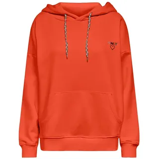 Only Noomi Kapuzenpullover - Red Clay Print Only Logo - L