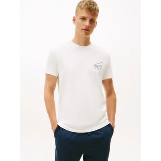 Tommy Hilfiger Tommy Jeans Dm0dm22320 Kurzarm-t-shirt - ecru, - XL,