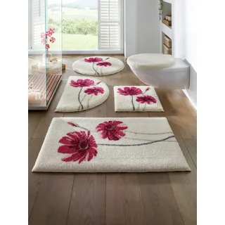 Badematte GRUND Gr. 2, beige (ecru, beere), rechteckig (50cm x 90cm ), 1 Stk., Badematten, Badematte