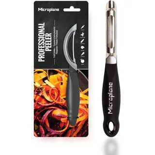 Microplane Profi Schäler Sparschäler L 18,5 cm Schwarz Edelstahl