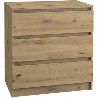 Roe Furniture | Kommode 60 cm - Artisan - 3 Schubladen - Minimalistisches Design - Sideboard - Braun
