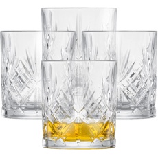 Bild Whiskyglas Show (4er-Set), anmutige Tumbler für Whisky mit Relieff, spülmaschinenfeste Kristallgläser (Art.-Nr. 121877)