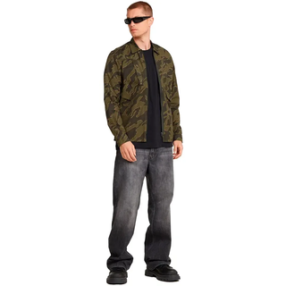 G-star Slant Langarmhemd - Shadow Olive Island Camo - S
