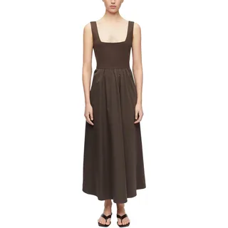 COMMA Kleid im Fabricmix mit Popeline-Rock und Eingrifftaschen