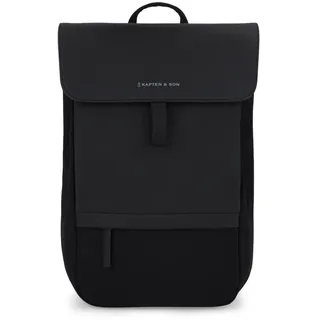 Kapten & Son Rucksack Fyn All Black 13 L | Rucksack Damen & Herren Schwarz | Tagesrucksack mit 14" Laptopfach | Backpack ideal für Uni, City, Arbeit, Reisen