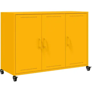 Sideboard Senfgelb 100,5x39x72 cm Stahl - Gelb