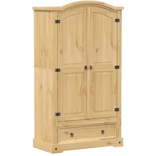 vidaXL Kleiderschrank Corona 102x52x186 cm Massivholz Kiefer - Braun