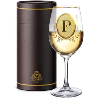 CROWNLY CRYSTAL® Geschenkset Frauen Freundin Personalisierte Weinglas Mit Gravur Geburtstag Weihnachtsgeschenke Ideen Mama (P)