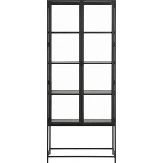 Actona Glasvitrine 77 x 35 x 185,6 cm Schwarz