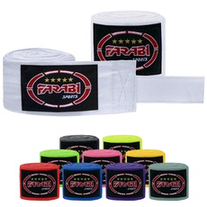 Farabi Sports Kinder & Erwachsene boxbandagen Gym Fitness Workout Bandagen Boxen Sparring Bandagen (Adult (4 Meters), White)
