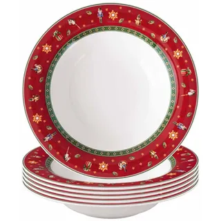 Villeroy & Boch Suppenteller Toy's Delight 23 cm rot 6er Set