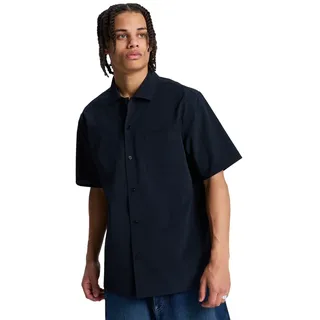 Kurzarmhemd DC SHOES "Full On Resort", Herren, Gr. XS, US-Größen, schwarz, Obermaterial: 87% Microfaser, 13% Polyamid;, Hemden Kurzarmhemd