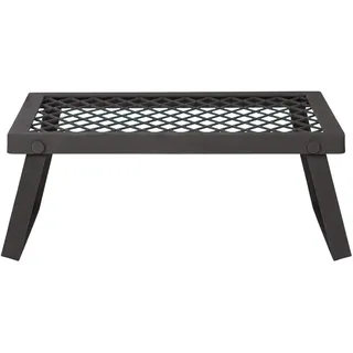 Amazon Basics Robuster, klappbarer Camping Grill, Mittelgroß, Schwarz