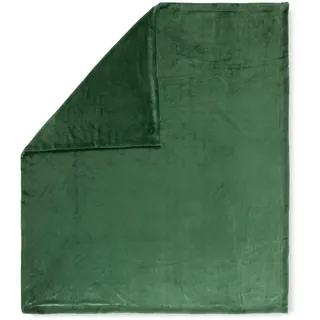 Plaid , Grün, Dunkelgrün , Textil , 160x180 cm , Oeko-Tex® Standard 100 , pflegeleicht , Heimtextilien, Wohntextilien, Decken, Plaids