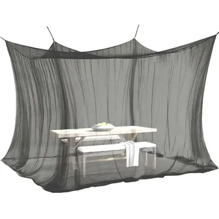 ELEGANCIO Fliegennetz XXL Moskitonetz Mückennetz 220 Mesh Doppelbett Reise Insektennetz 300 x 300 x 250 cm für Innen & Außen Mosquito net Outdoor & Indoor (schwarz)
