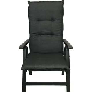 Pillows24 - Gartenstuhlauflagen aus 6 cm Dicker Schaum Vliesfüllung für Gartenmöbel [ 120 x 50 cm ] - Sitzkissen Outdoor - Grau - Grau