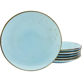 CreaTable Essteller NATURE COLLECTION 27 cm blau 6er Set
