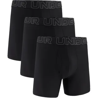 Under Armour Herren Performance Slip, Tech-mesh-Boxerjock, 15,2 cm Innennaht, Ganztägigen Komfort Retroshorts, Black Solid-Core 3er-Pack, L
