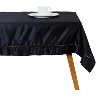 home&you Tischdecke Kris , Schwarz , Textil , 130x1x180 cm , Heimtextilien, Wohntextilien, Tischwäsche, Tischdecken
