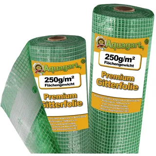 Aquagart 4m Gitterfolie, Gartenfolie, Gewächshausfolie, Frühbeetfolie 1,5m breit