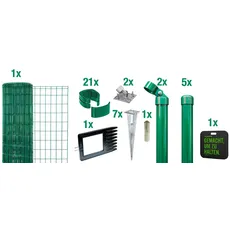 Bild Fix-Clip Pro Schweißgitter Set 1,22 x 10 m grün mit Einschlagbodenhülse