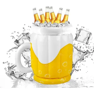 mizikuu Aufblasbare kühler, Aufblasbare Getränkekühle 45 * 32cm Poolbar Getränkehalter Schwimmende Tablett Kapazität Floating Bierkühler bar für Sommer Party Pool Wasser-Spaß Strand Mottopart