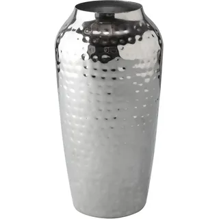 Dekorative handgehämmerte Kunstvase, Design-Blumenvase, Wohnzimmerdekoration, modernes Zuhause, Tischdekoration, stilvolle Geschenkbox, silberfarben
